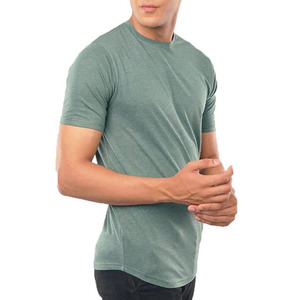 New Style Summer 100% Cotton Casual <b>Turtleneck</b> Solid for <b>Men</b> Short Sleeve Breathable Quick Dry Canvas Front Logo T-shirts - Product Image 3
