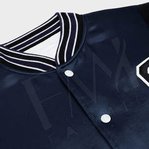 Chaqueta acolchada con letras y diseño personalizable con relleno de algodón, estilo corto, mangas largas, técnica estampada, novedad - Product Image 3