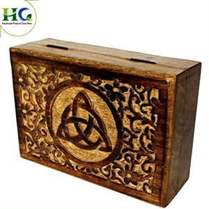 Hot Sell 2024 Wooden Jewelry <b>Gift</b> <b>Box</b> with Hand Carved Traditional Designed Wooden <b>Box</b> for Sale by Indian Exporters - Product Image 4