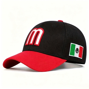 Gorra de béisbol con bandera de México al por mayor, ajustable, con visera curva, bordada, mezcla de algodón, sombrero para el sol para hombres y mujeres, deportes al aire libre - Product Image 4