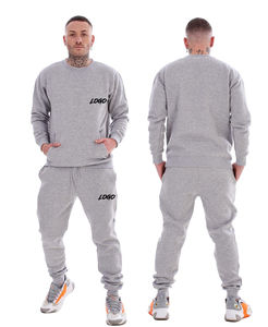 2025 Wholesale Custom Logo Men's 2-Piece Jogging Jogger <b>Suit</b> Set Crewneck Sweat <b>suit</b> <b>Pants</b> Plain Tracksuit for Autumn - Product Image 2