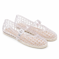 Nouvelle Collection Été – Sandales Plates Tendance à Carreaux Creux et Brides, Style Jelly en PVC avec Boucle et Bout Fermé, Chaussures de Plage et de Marche pour Femme