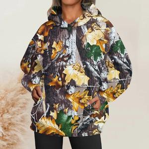 Sudadera con capucha de camuflaje digital de gran tamaño para hombre, forro polar transpirable con diseño antiestático para otoño, ropa de calle, Sudadera con capucha - Product Image 1