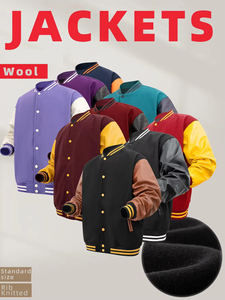 Men's <b>Retro</b> College Style All-Season Varsity <b>Jacket</b> PU <b>Leather</b> Embroidered Stitching CollegeBaseballjacket for men DDP Shipping - Product Image 6