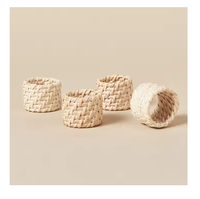 Rond de serviette 12-PCS porte-anneau de serviette en rotin tissé élégant pour la décoration de Table de fête d'anniversaire de mariage meilleure qualité