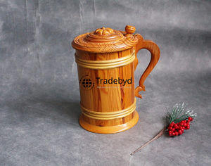 Taza de madera natural ancha Vasos de plástico ecológico de Tradebyd - Product Image 1