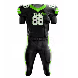 Conjunto de equipo de fútbol americano Material de poliéster duradero Impresión personalizada Equipo de uniformes estadounidenses Fabricante de ropa deportiva - Product Image 1