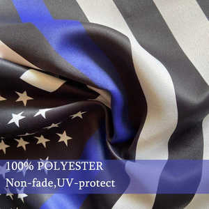 Paquete de 2 Banderas de Jardín con Línea Azul y Bandera Estadounidense - Banderas de Doble Cara de 12.5 x 18 Pulgadas para Homenajear a los Oficiales de Seguridad - Product Image 5