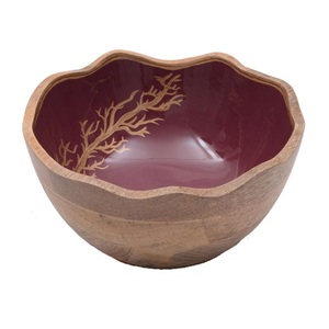 Best Mango Wooden Natural Color Kitchenware <b>Dinnerware</b> Stylish Wood Bowl Decorative Tabletop Food Serving Bowl - Product Image 3