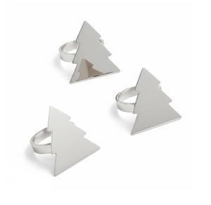 Anneau de serviette en aluminium moulé au design moderne pour table, utilisé pour la décoration de mariage et d'événements, anneau de serviette artisanal - Product Image 3