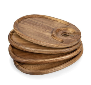 Service de vaisselle Cuisine Dîner Vaisselle Assiettes à manger en bois pour Restaurant Hotel Resort d'Inde - Product Image 3