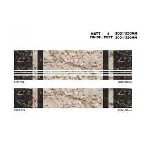Vistaar กระเบื้องพื้นผิวด้าน gvt Step Riser ขนาด300x1200มม. 11มม. กันลื่นพื้นหินอ่อนดูเรียบ - Product Image 4
