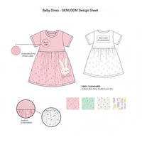 Gaun Pesta Putri Musim Semi untuk Bayi Perempuan 2 Tahun, Bahan Katun Ramah Lingkungan Berkualitas Tinggi, Model Boutique, Panjang Selutut, Grosir
