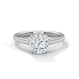 Anillo Solitario de Moissanita con Corte Cojín de 2.0ct, Plata de Ley 925, Clásico Anillo de Compromiso - Product Image 1