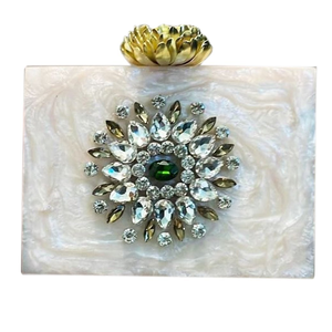 Nouveau sac de luxe design en résine artisanat fait à la main dames dernier style pochette en résine sac à main à la mode pochette en résine - Product Image 6