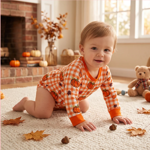 Lindo pelele transpirable con estampado de calabaza para bebé, sin mangas, cuello redondo, de algodón suave, para bebés y niños pequeños, ropa de verano unisex - Product Image 5