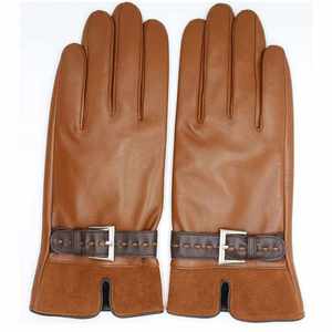 Heavy Duty Leather <b>Touch</b> <b>Screen</b> <b>Gloves</b> Comfortable Adjustable Eco-Friendly High Quality Outdoor Travel Casual Fashion Pakistan - Product Image 2