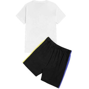 Meilleure qualité hommes été 2 pièces ensemble short manches t-shirts survêtement ensembles pour hommes entraînement personnalisé sport Jogging porter - Product Image 2