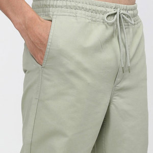 Joggers de alta calidad para hombre, pantalones de peso pesado 100% algodón, logotipo personalizado, patrón sólido, pantalón con cordón de moda, venta al por mayor - Product Image 6