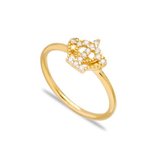 แหวนเพทายสง่างามดีไซน์มงกุฎขายส่งทำด้วยมือแบบตุรกี925เครื่องประดับเงินสเตอร์ลิง - Product Image 1