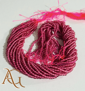 Perles rondes facettées en cristal rose, perles rondes en vrac, fabrication de bijoux en Chine, quartz synthétique, 2 mm, 4 mm, 6 mm - Product Image 4