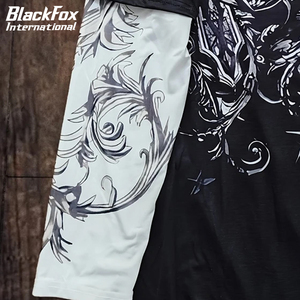 Color blanco negro Buen proveedor La más alta calidad El mejor material de tacto suave Nueva llegada Camisetas de manga larga dobles - Product Image 4