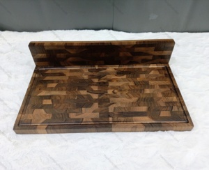 Juego de tablas de cortar de madera rectangulares con soporte magnético para cuchillos y bandejas de servir antideslizantes, utensilios de cocina hechos en Vietnam. - Product Image 1