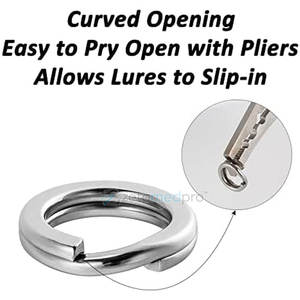 Anneaux fendus en acier inoxydable résistant à la rouille et à haute résistance pour leurres, matériel de pêche, durables et antirouille pour hameçons - Product Image 5