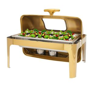 Vente directe Chaffing Dish Personnalisable Style Européen et Américain Pliable En Acier Inoxydable Silicone Poignée Chafing Dish - Product Image 2