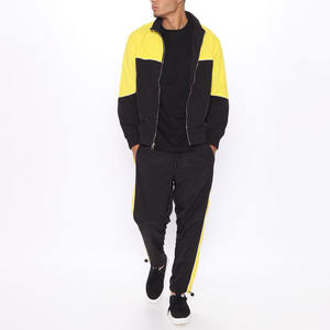 Conjunto de chándal para hombre con logotipo personalizado y logotipo personalizado, venta al por mayor con etiqueta privada, ropa deportiva de dos colores para hombre, chaqueta con cremallera, trajes para correr - Product Image 1