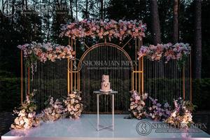 Arche de mariage dorée en forme de cœur en plastique renforcé de fibres, marque Shobha Jain Impex, fabriquée à Delhi, Inde - Product Image 6