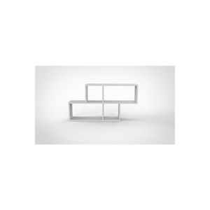 Organizador de Oficina Moderno Ernie, de Pared, de Aglomerado Blanco, con Cuatro Niveles, Estante Decorativo para Sala de Estar, Almacenamiento de Macetas, Diseño Desmontable - Product Image 1