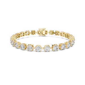 Round Brilliant Cut Moissanite Tennis <b>Bracelet</b> <b>925</b> <b>Sterling</b> <b>Silver</b> Bridal Jewelry Wholesale 7.5 Inch Luxury Wedding <b>Bracelet</b> - Product Image 6