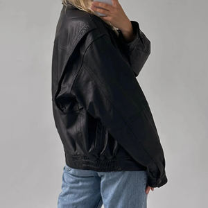 1960s Oversized Womens <b>Jackets</b> Handmade Streetwear Genuine <b>Sheepskin</b> Leather Loose Fit <b>Jackets</b> - Product Image 2