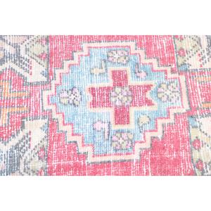 Rug, 1.7x2.9 ft Vintage Rug, <b>Red</b> Check Rug <b>Wool</b> - Product Image 5