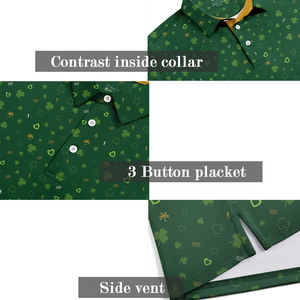 Camiseta Polo de Manga Corta para Hombre, Color Sólido, Cuello con Botones, Estilo Golf, Secado Rápido, Absorbe la Humedad, Elegante - Product Image 3