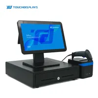 TouchDisplays 15.6 touch terminale pos impermeabile registratore di cassa pos ristorante sistema
