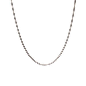 NOVAMART Fine Anti-Tarnish 92.5 Sterling <b>Silver</b> Snake <b>Chain</b> Necklace 20 24 28 Inches Religious Style <b>Box</b> Gold for Men Boys Weddi - Product Image 1
