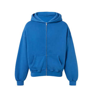 Sweat à capuche pour hommes Pull à cordon en coton biologique Oversized Heavyweight Hoodies - Product Image 2