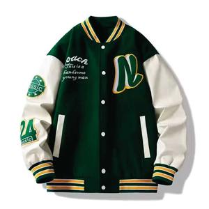 Vente en gros 2025 Veste bomber universitaire de baseball de haute qualité premium avec broderie et logo personnalisé - Product Image 5