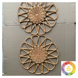 Elegant Natural Rattan <b>Placemats</b> Handmade Charger Plates Table Decoration for Wedding Dining and Rustic Wall Hanging - Product Image 5