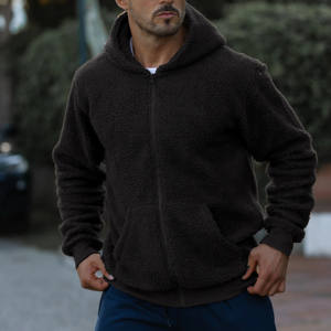 Moda Sherpa Sudadera con capucha Unisex Invierno Poliéster/Algodón Alta calidad Casual Servicio OEM - Product Image 4