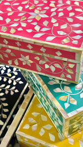Unique Design Elegant Mother of Pearl Inlay <b>MDF</b> <b>Box</b> Handmade Decorative Storage for Jewelry Cosmetics and Keepsakes - Product Image 5