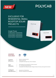 Polycab <span class=keywords><strong>3</strong></span> kW tek fazlı ızgara güneş invertör IP65 su geçirmez WiFi RS485 izleme yüksek verimlilik 98.2% konut - Product Image 3