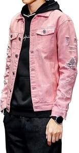 Veste en jean pour homme de haute qualité avec logo sur le devant, tissu doux lavé, coupe décontractée, confort quotidien, idéale pour l'hiver - Product Image 4