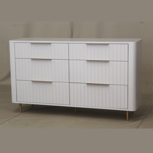 Coffre large à 6 tiroirs au design intemporel Meubles de chambre à coucher élégants Solution de rangement en bois massif pour meubles de maison - Product Image 2