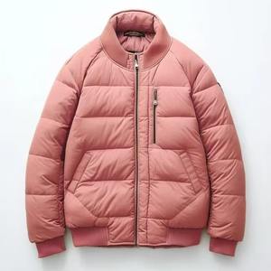 Veste matelassée à motif personnalisé pour hommes pour l'hiver et l'automne avec fermeture à glissière et toile unie Logo avant de style rue à bas prix Commande personnalisée - Product Image 4