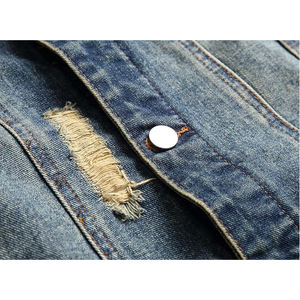 Veste en jean vintage pour homme de haute qualité, respirante, à manches longues avec couverture à boutons, style saison hivernale - Product Image 4
