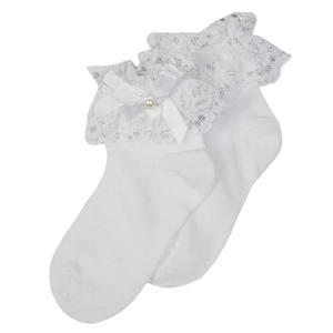 Calcetines con volantes para niñas - Blancos - Product Image 1