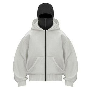 Polyester/Cotton Knitted Breathable Pullover Hoodies Unisex Custom Hoodie <b>for</b> <b>Men</b> Outdoor Sports Casual Full Face Cover Hood - Product Image 2